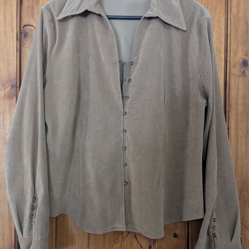 Jessica Faux Suede Shirt